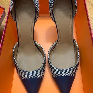 Tory Burch Penelope 100MM Cap Toe D'Orsay Pump